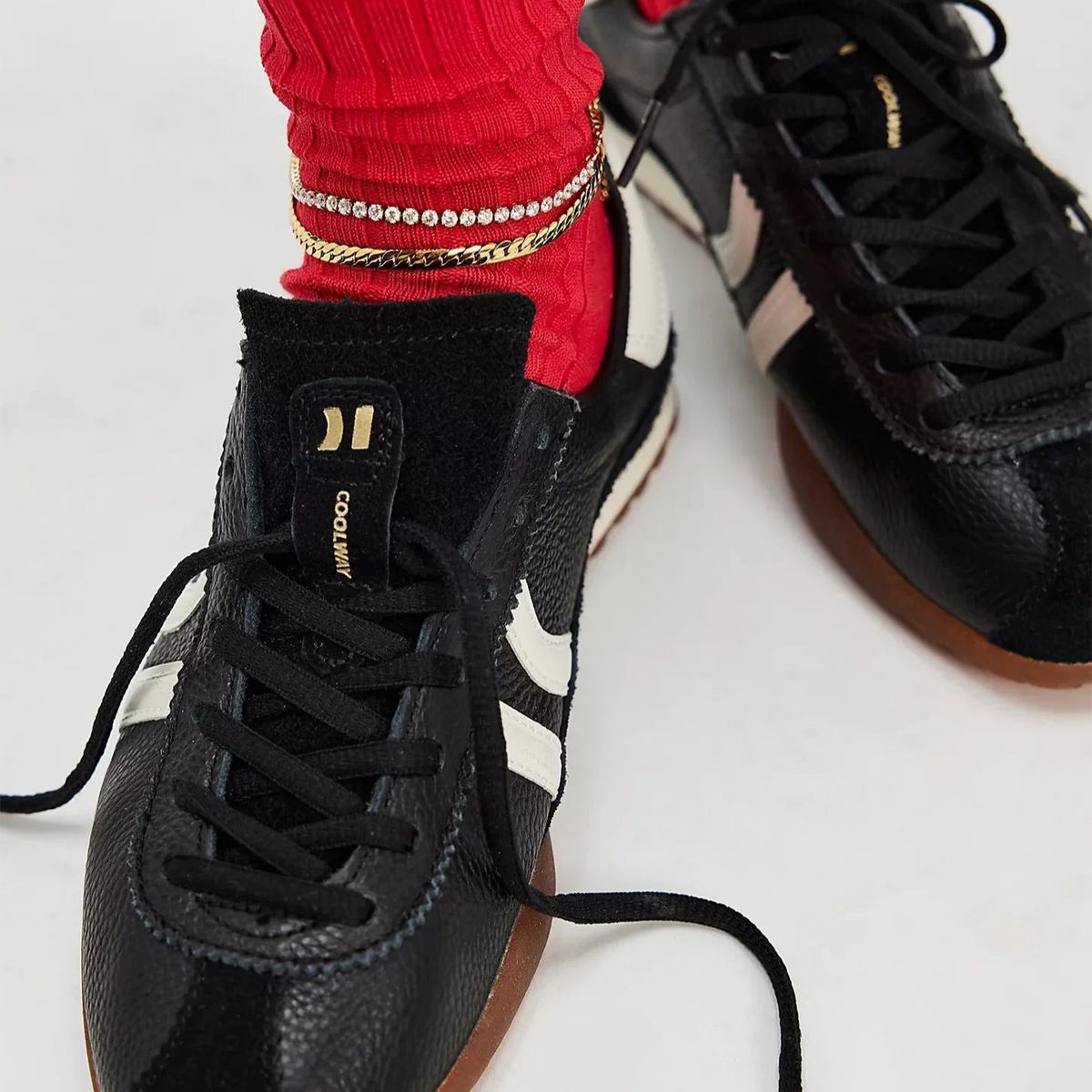 COOLWAY - Tenis Coolway Moda Mile Mujer Negros