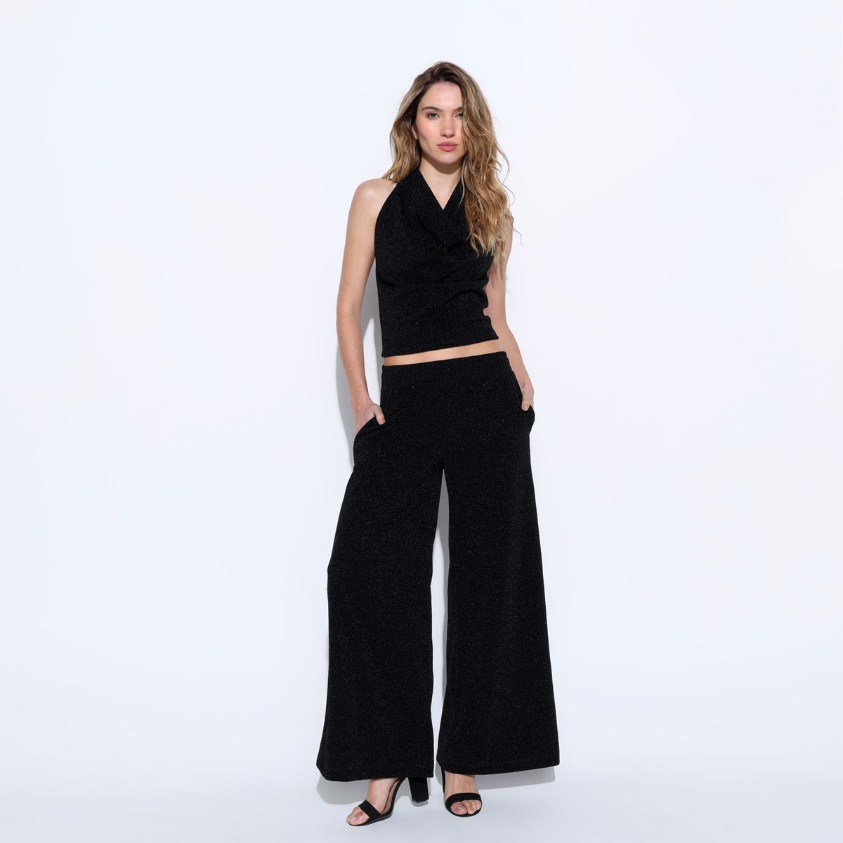 MOSSIMO - Pantalón Wide leg Mujer Tiro alto Mossimo