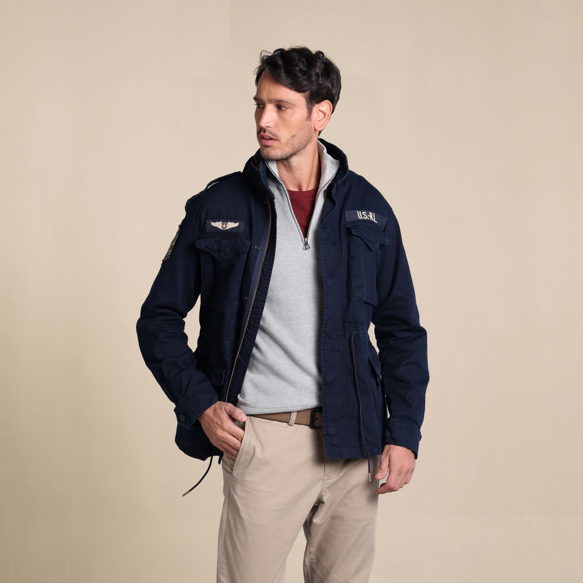 POLO RALPH LAUREN - Chaqueta Hombre Con aplique de Algodón Polo Ralph Lauren
