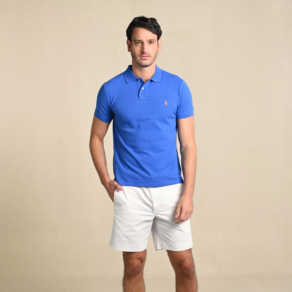 POLO RALPH LAUREN - Camiseta Polo Hombre Manga Corta Custom Slim Fit Polo Ralph Lauren