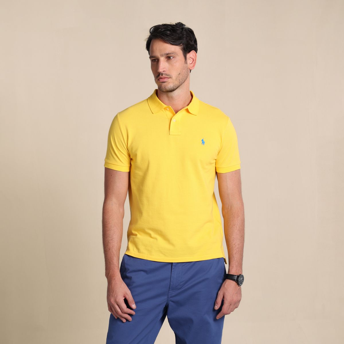POLO RALPH LAUREN - Camiseta Polo Hombre Manga Corta Custom Slim Fit Polo Ralph Lauren
