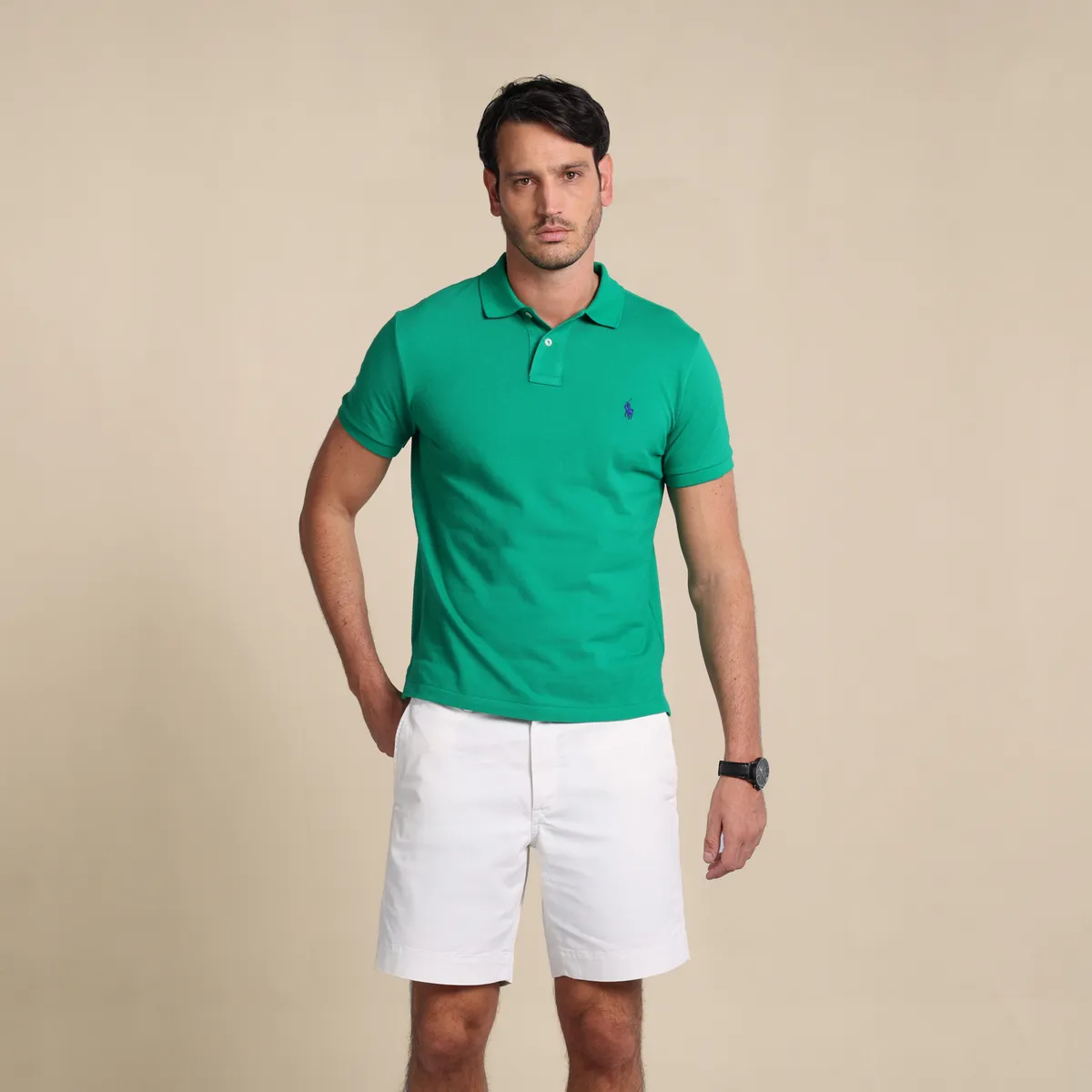 POLO RALPH LAUREN - Camiseta Polo Hombre Manga Corta Custom Slim Fit Polo Ralph Lauren