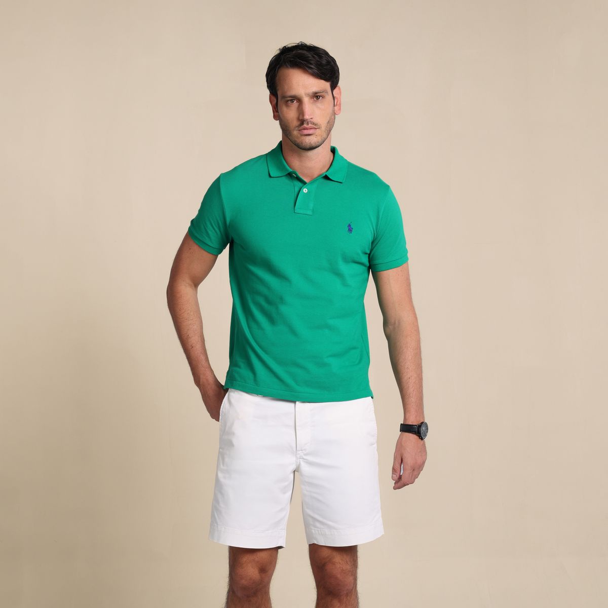 POLO RALPH LAUREN - Camiseta Polo Hombre Manga Corta Custom Slim Fit Polo Ralph Lauren