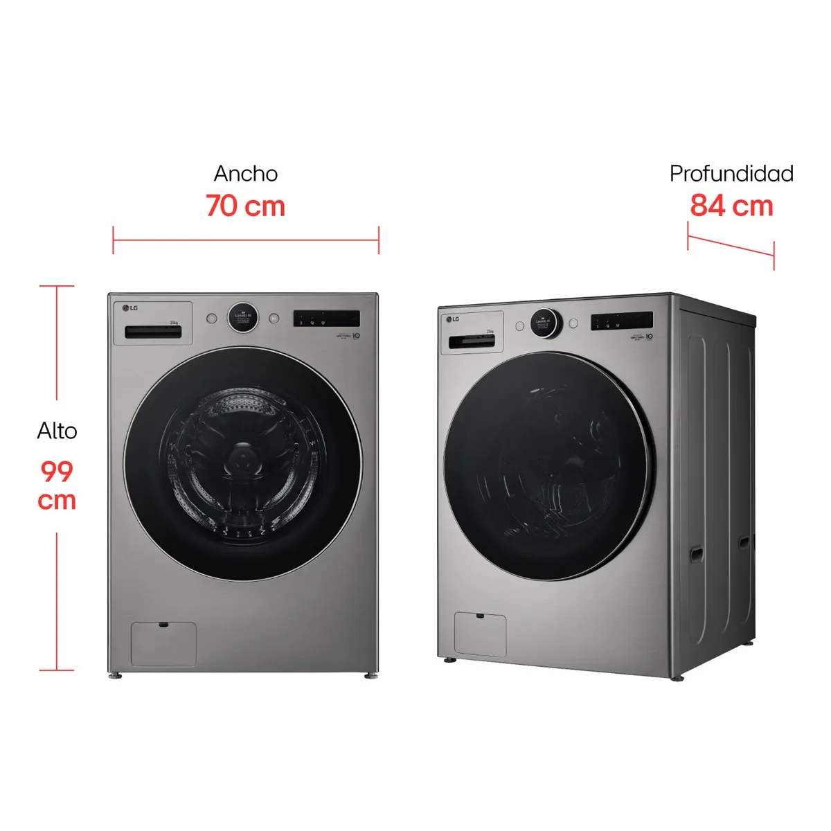 LG - Lavadora LG Carga Frontal 25 kg WM25VFXS