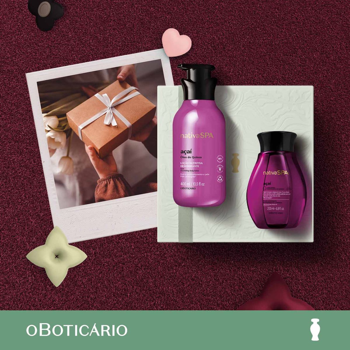 NATIVA SPA - Set De Perfume Mujer Nativa Spa O Boticario Incluye: Nspa Loc Hid Cpo Acai 400ml V7 Exp - Nspa Ol Hid Cpo Acai 200ml V7 Exp 