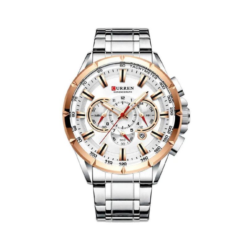 CURREN - Reloj Curren Hombre 8363 . Reloj acero inoxidable plateado
