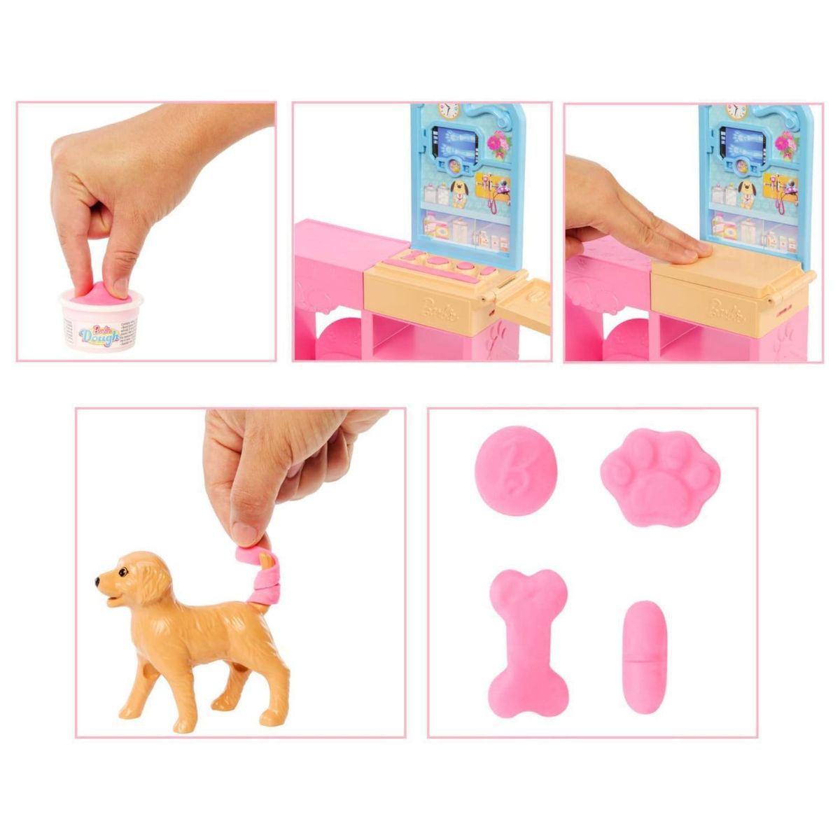 BARBIE - Barbie Veterinaria Profesiones, Muñeca Articulada con Mascotas y Accesorios de Clínica, Juguete para Niñas de 4 Años en Adelante