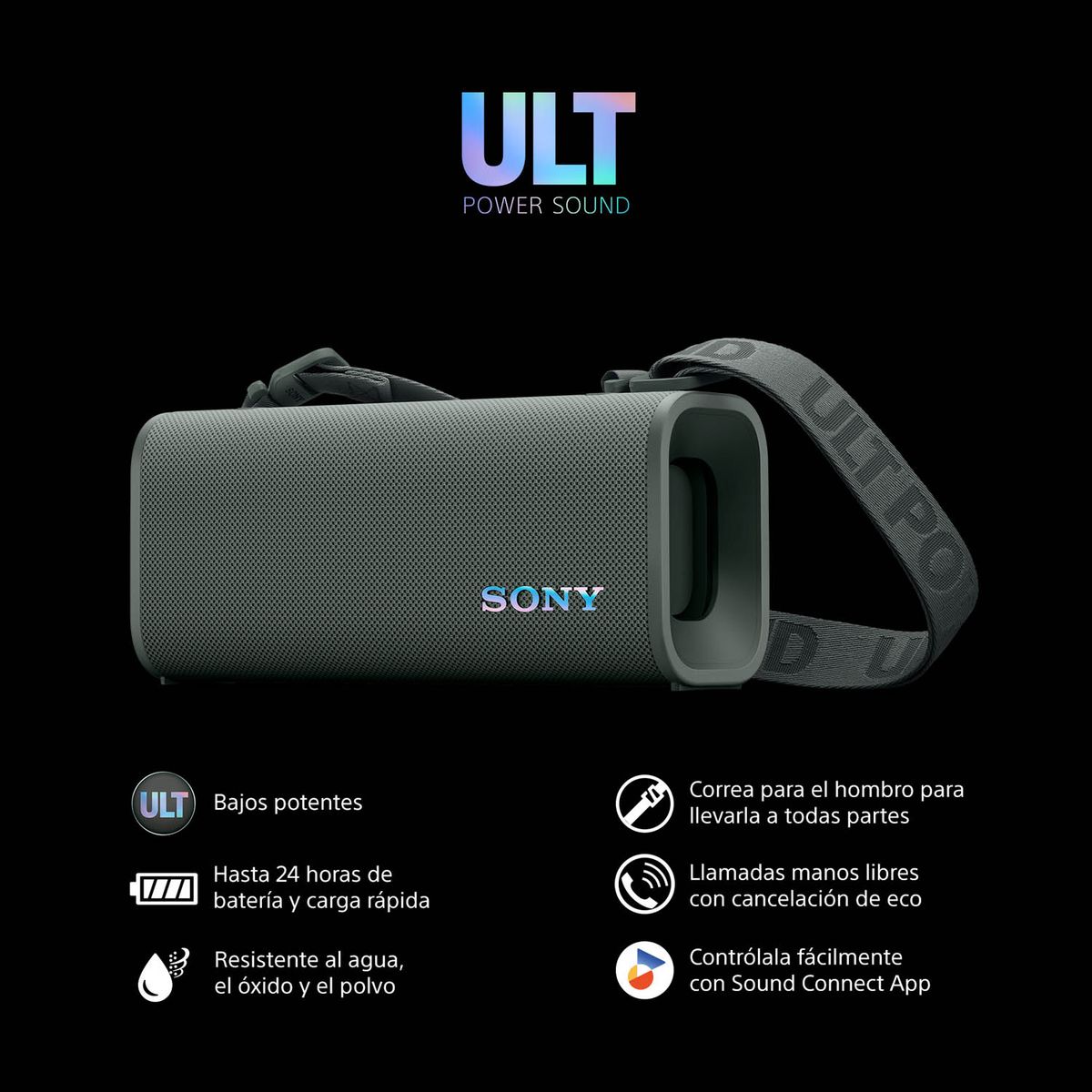 SONY - Parlante portátil Sony ULT FIELD 3 ULT POWER SOUND | SRS-ULT30 - Negro