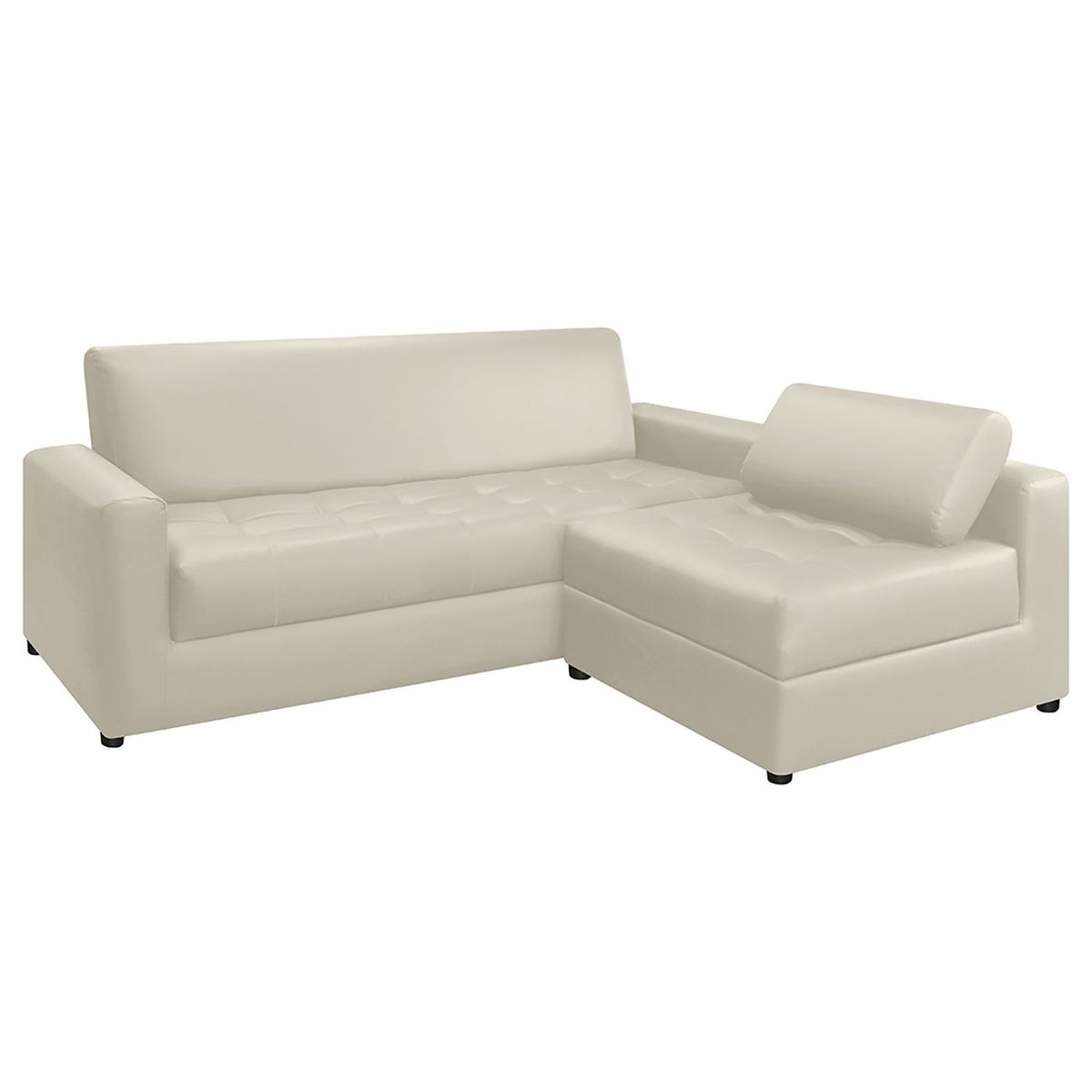 PULLMAN - Sofá en L Moderno en Cuerina 4 Puestos Alondra 186 x 88 x 105 cm Amoblando