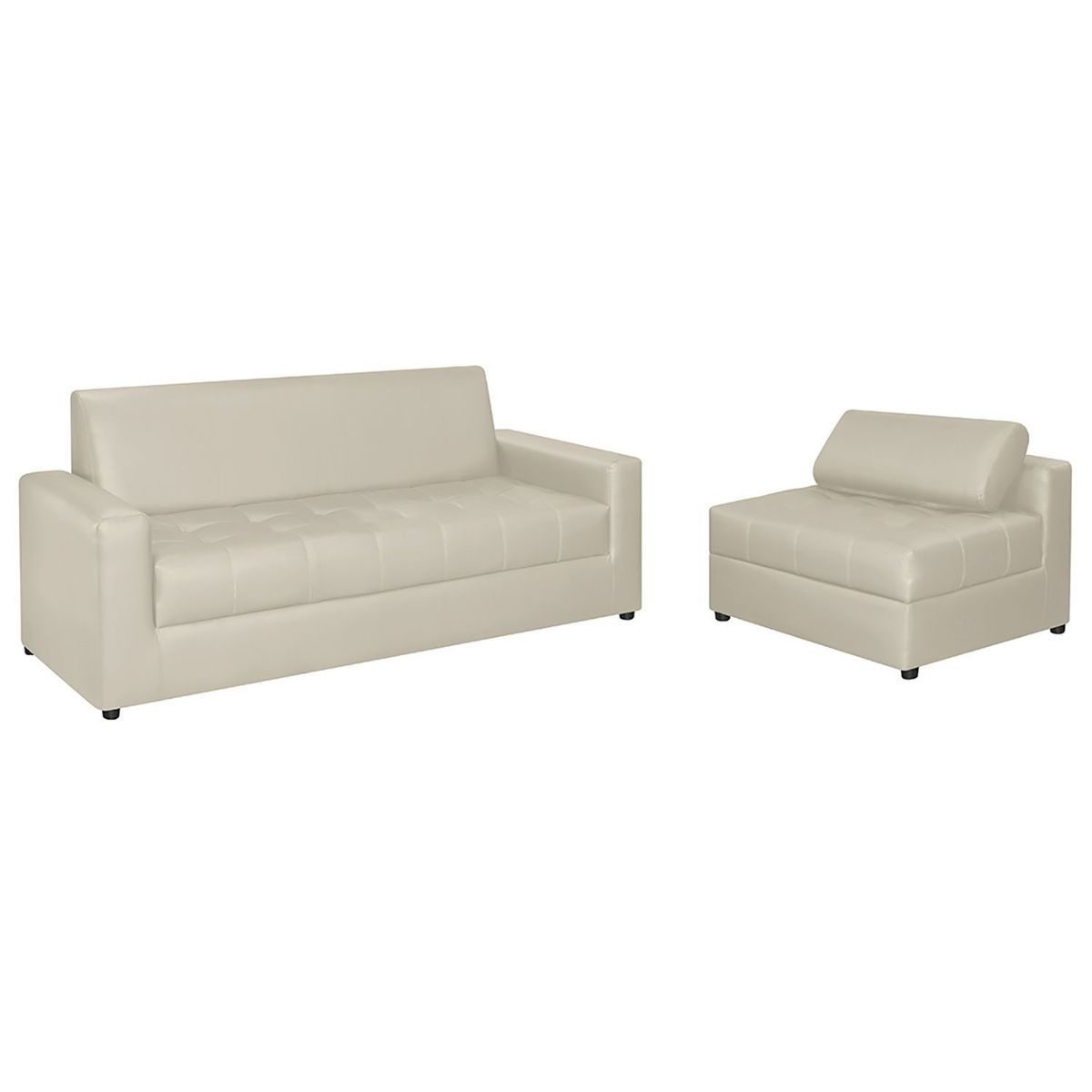 PULLMAN - Sofá en L Moderno en Cuerina 4 Puestos Alondra 186 x 88 x 105 cm Amoblando