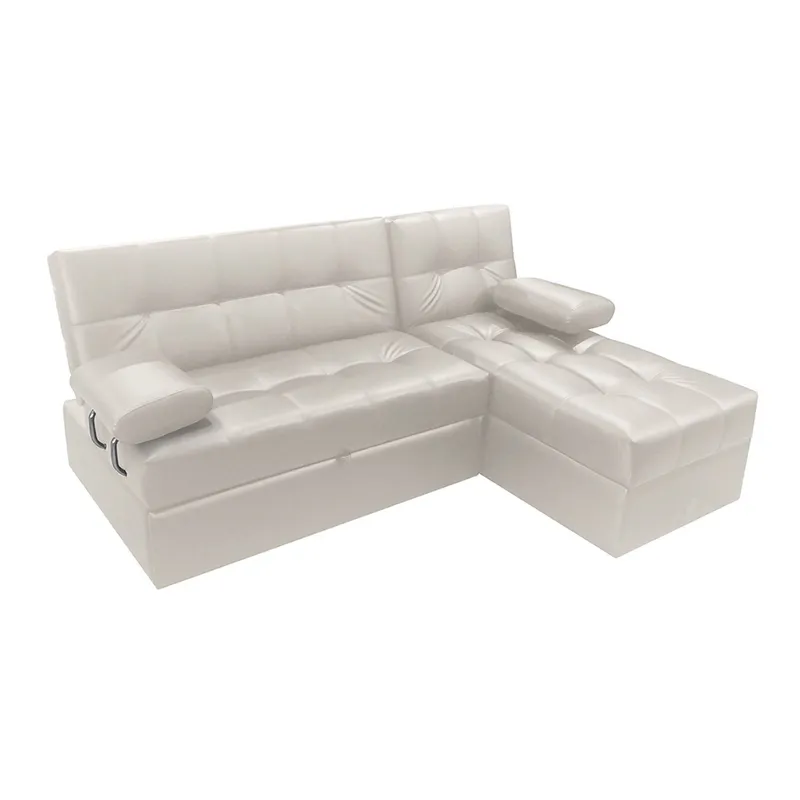 AMOBLANDO - Sofá Cama Moderno en Cuerina 4 Puestos Angela 145 x 47 x 55 cm Amoblando