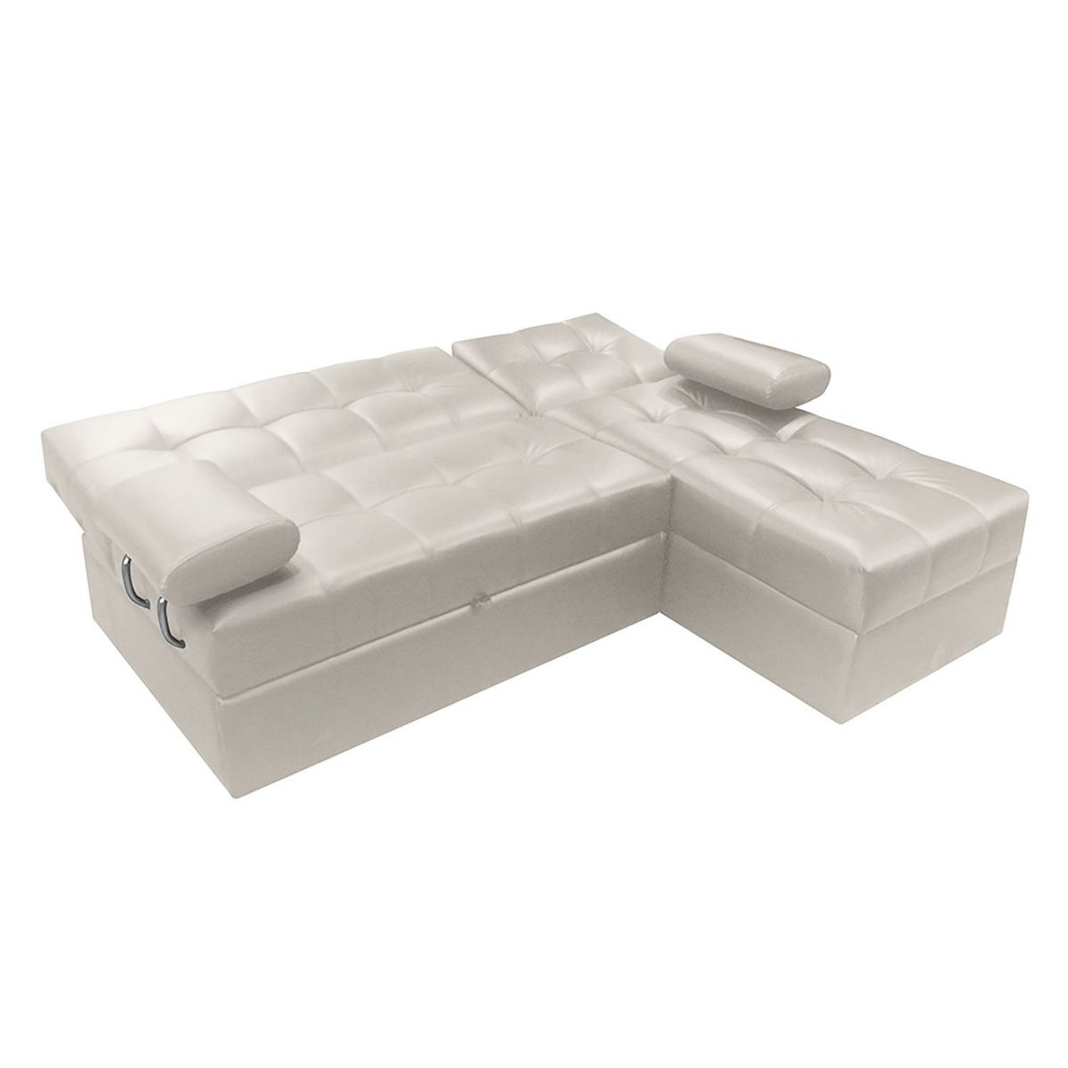 PULLMAN - Sofá Cama Moderno en Cuerina 4 Puestos Angela 145 x 47 x 55 cm Amoblando