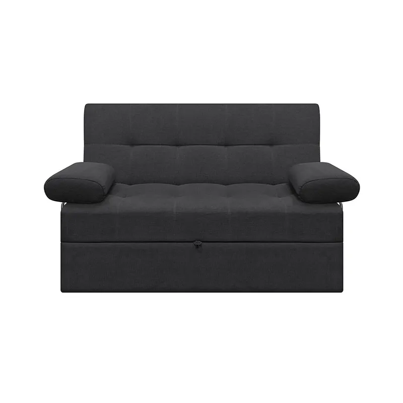 AMOBLANDO - Sofá Cama Moderno en Microfibra 2 Puestos Angela 140 x 93 x 55 cm Amoblando