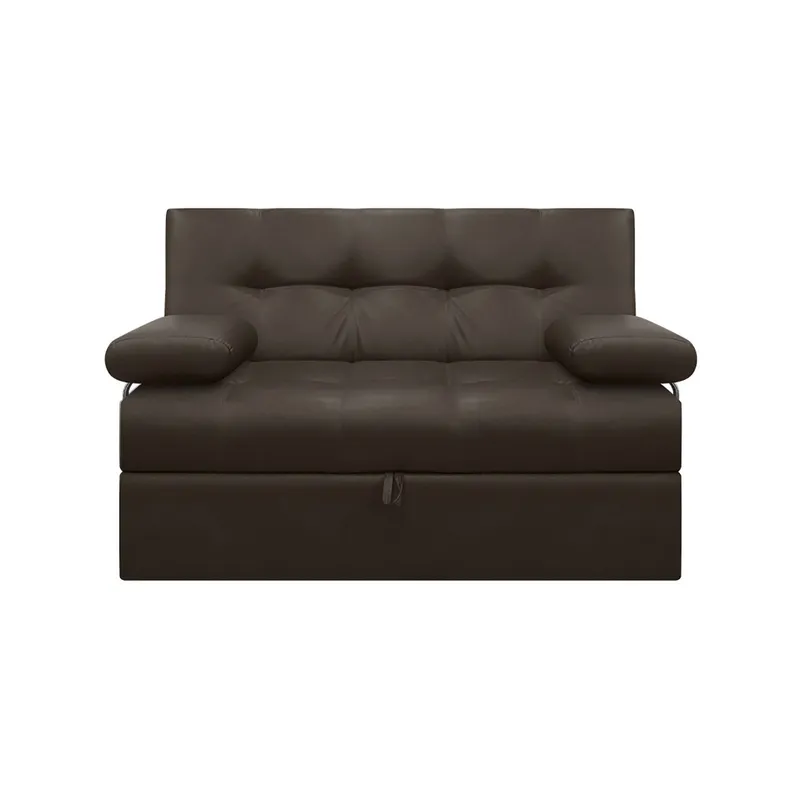 AMOBLANDO - Sofá Cama Moderno en Cuerina 2 Puestos Angela 140 x 93 x 55 cm Amoblando