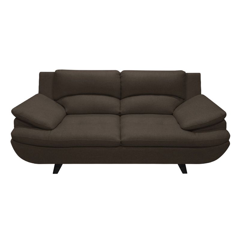 AMOBLANDO - Sofá Moderno en Microfibra 2 Puestos Cindy Café 180 x 95 x 85 cm Amoblando - Mueble