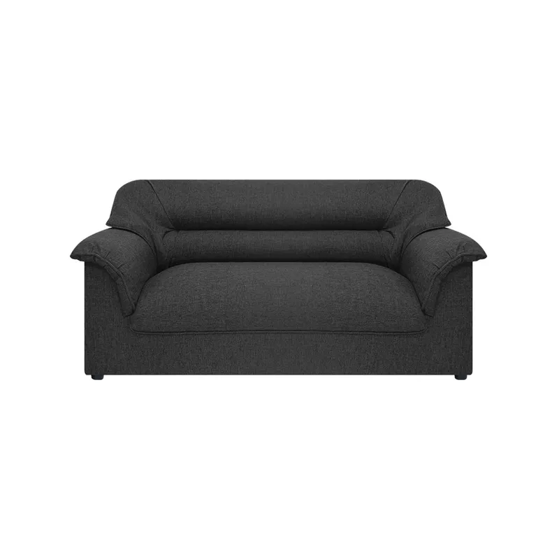 AMOBLANDO - Sofá Moderno en Tela 2 Puestos Vivir Gris Oscuro 160 x 86 x 76 cm Amoblando - Mueble