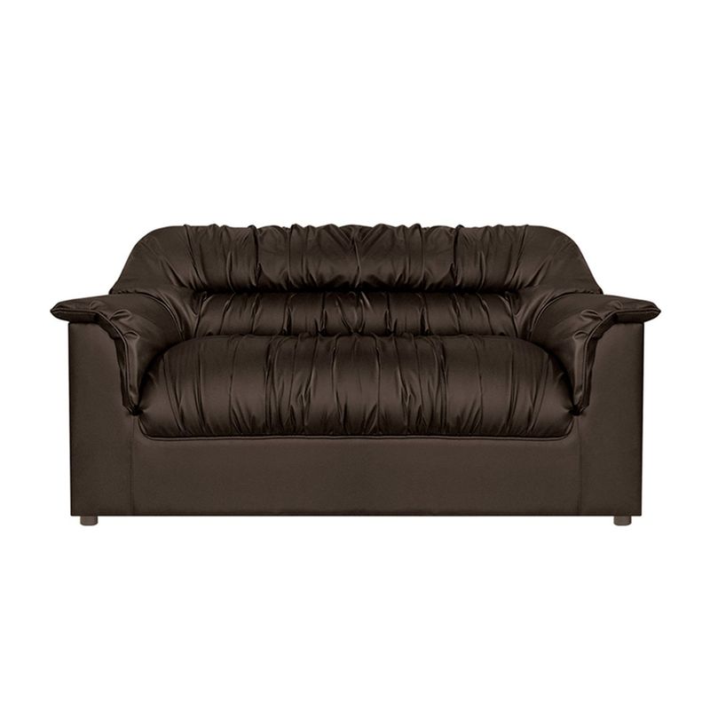 AMOBLANDO - Sofá Moderno en Cuerina 2 Puestos Vivir Beige 160 x 86 x 76 cm Amoblando - Mueble
