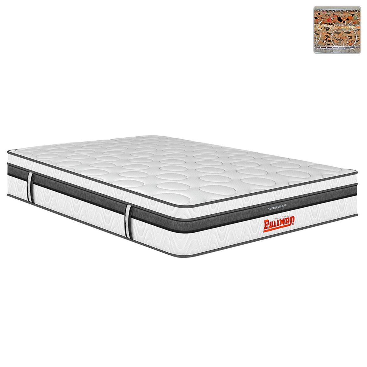 PULLMAN - Colchón King Ultra firme Espuma SuperPullEUU 200 cm x 200 cm Pullman