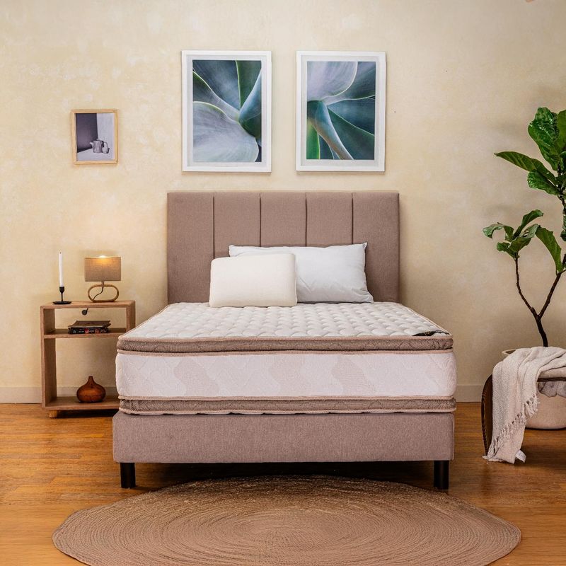 COLCHONES SPRING - Colchon Queen Firmeza Intermedio Resortes LITIO 160 cm x 190 cm Colchón Colchon Spring
