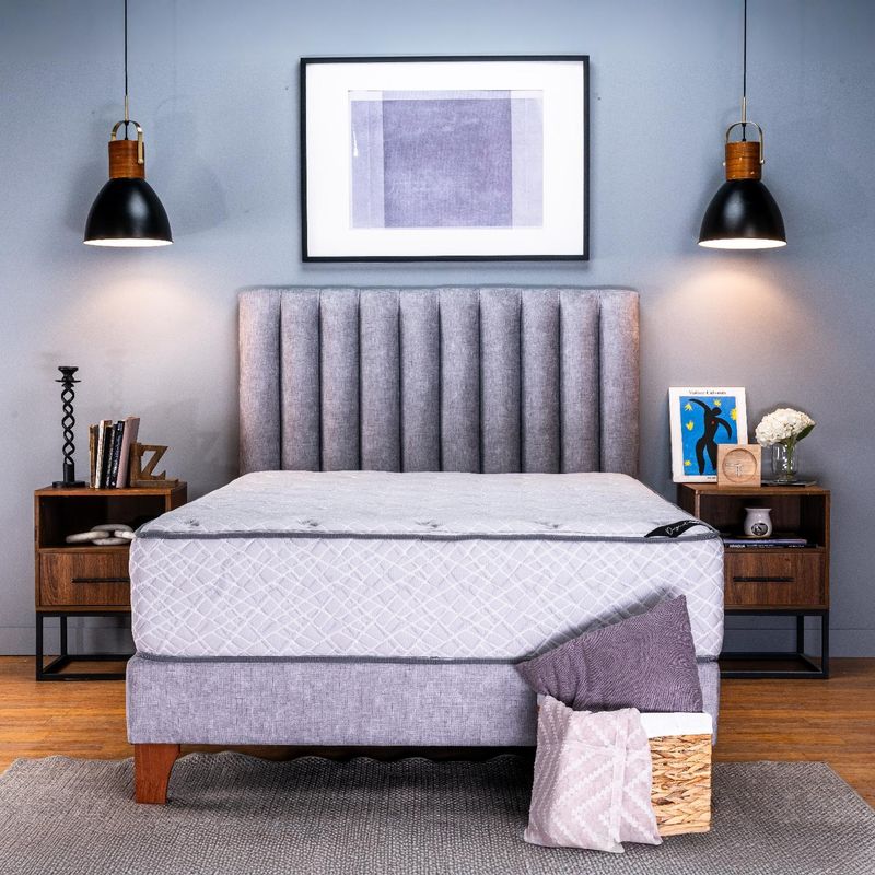 COLCHONES SPRING - Colchon King Firmeza Firme Resortes Pocket DESTELLO 200 cm x 200 cm Colchón Colchon Spring