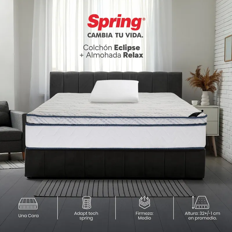 COLCHONES SPRING - COL SP ECLIPSE  100X190 + A
