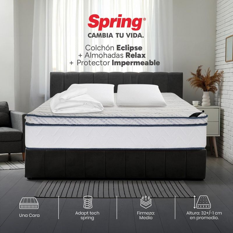 COLCHONES SPRING - COL SP ECLIPSE  200X200 +A  + P