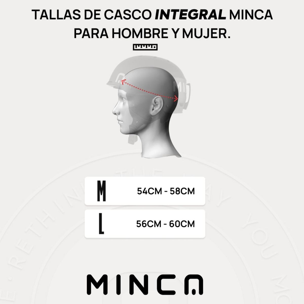 MINCA - Casco para patineta eléctrica Integral Minca Talla L