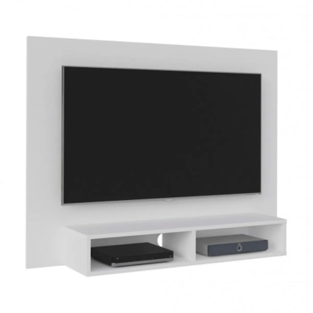 BERTOLINI - Panel para TV Moderno de 120 x 89 x 28 cm para Televisores de Hasta 42 Pulgadas, Blanco Bertolini