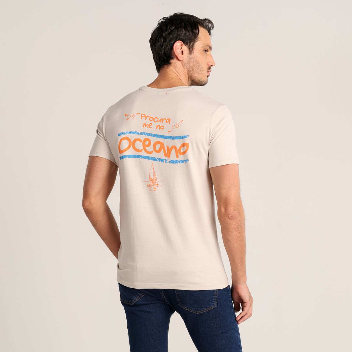 CASCAIS - Camiseta Hombre Manga corta con Estampado Algodón Cascais.