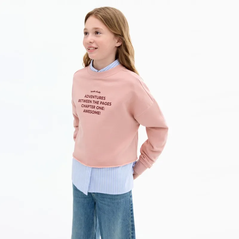 MANGO - Saco para Niña con Estampado de Algodón MANGO