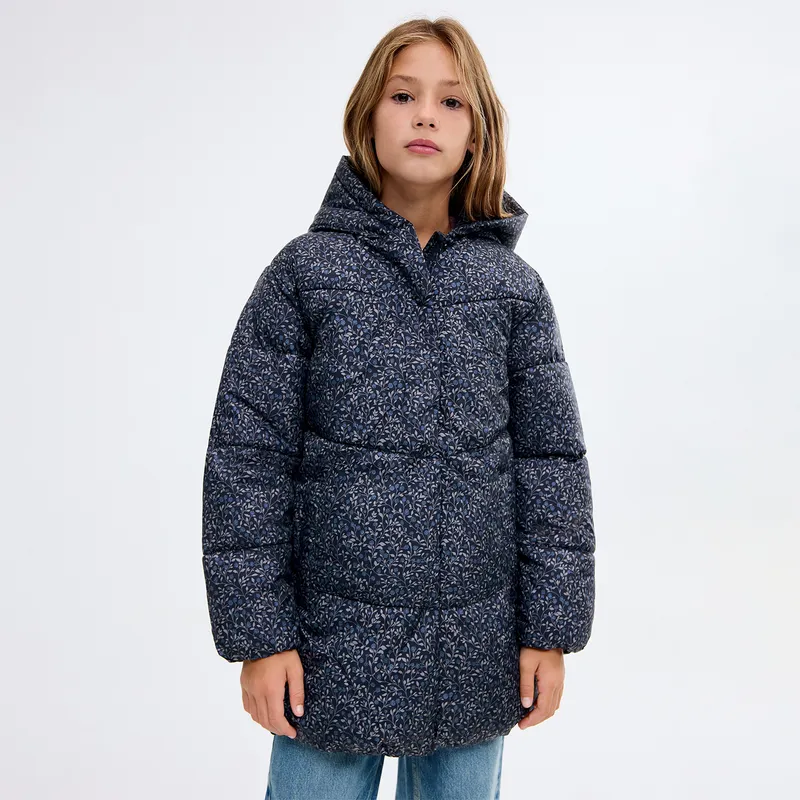 MANGO - Chaqueta Con capucha para Niña Acolchado MANGO