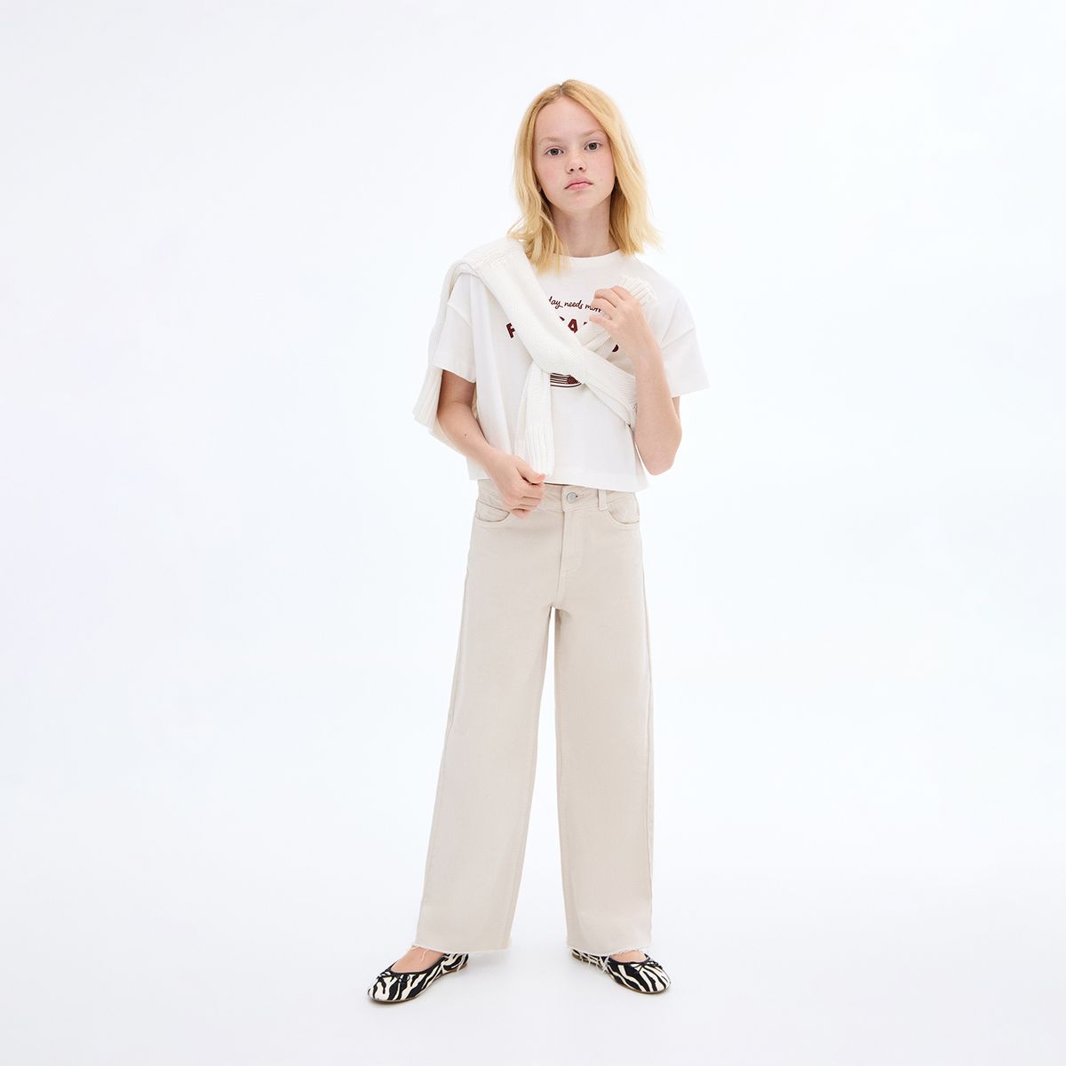 MANGO - Camiseta para Niña con Estampado Manga corta de Algodón MANGO