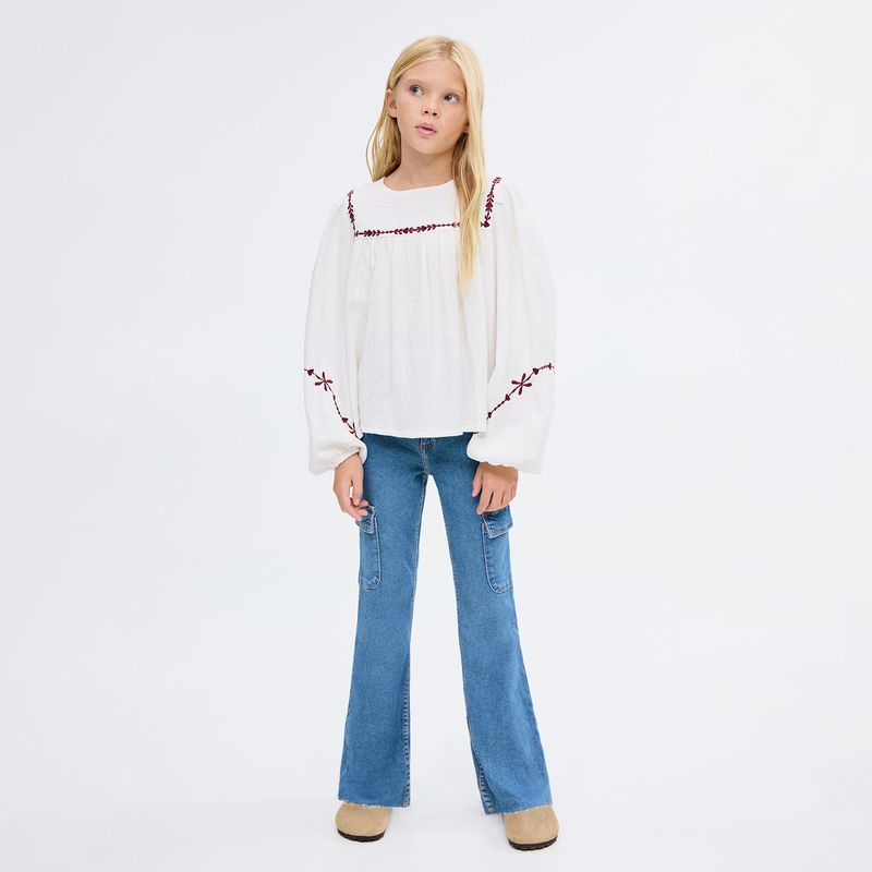 MANGO - Jean para Niña de Algodón MANGO