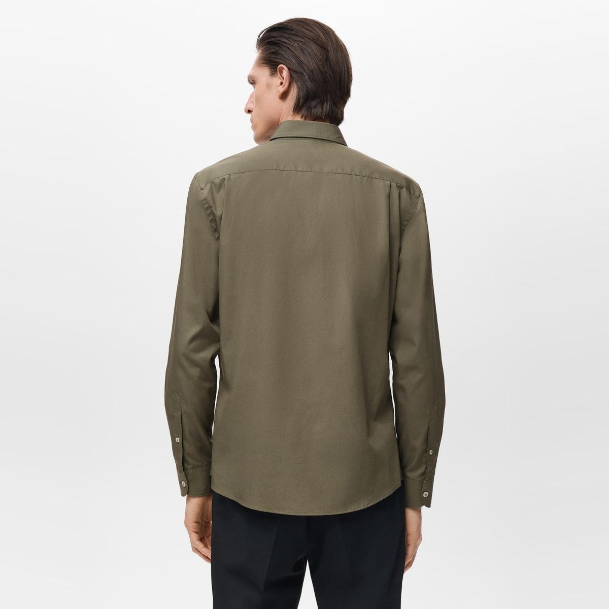 MANGO - Camisa Hombre Manga larga Regular fit de Algodón MANGO