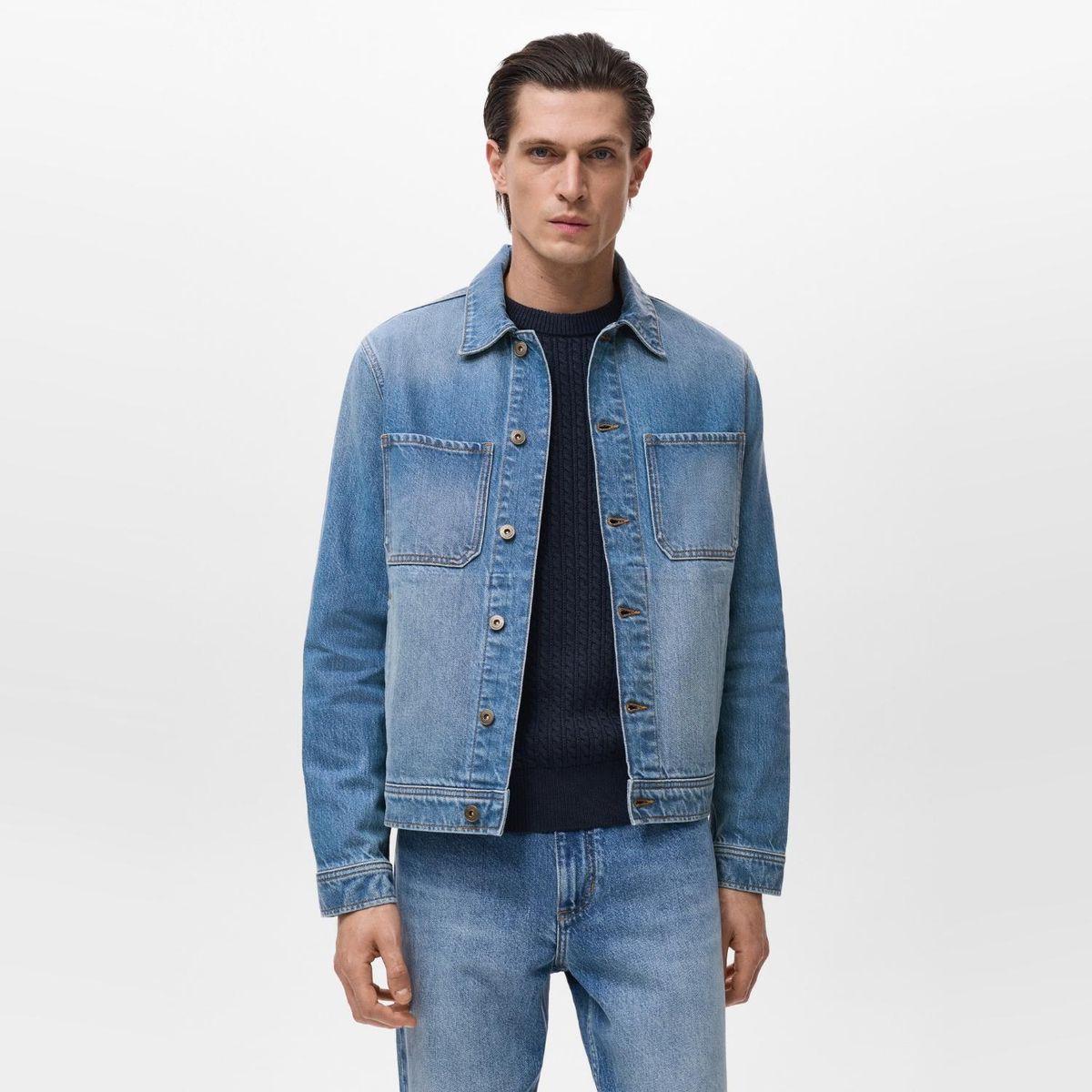 MANGO - Chaqueta de jean Hombre Denim Slim MANGO