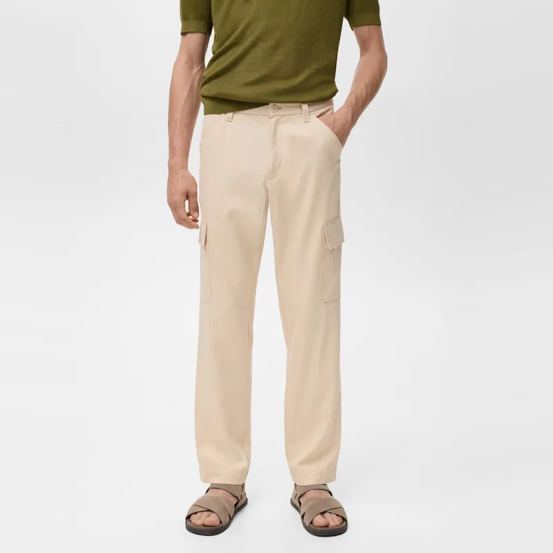 MANGO - Pantalón Cargo Hombre Recto MANGO