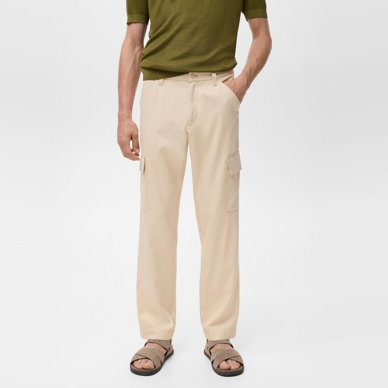 MANGO - Pantalón Cargo Hombre Recto MANGO