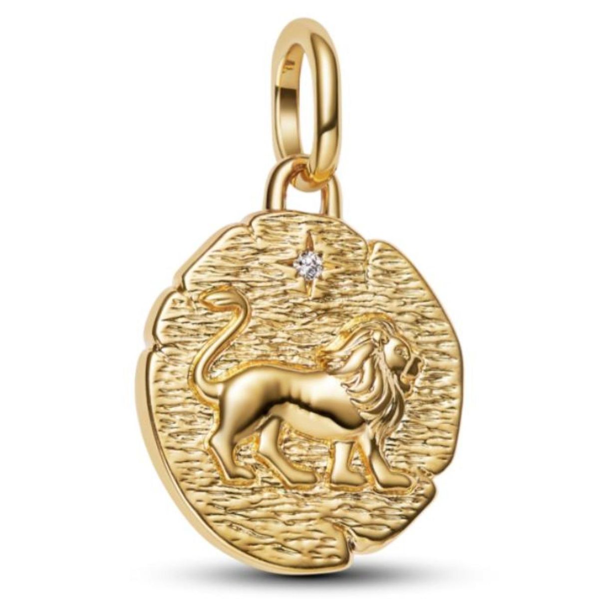 PANDORA - Charm Medallón León Recubrimiento en Oro 14K