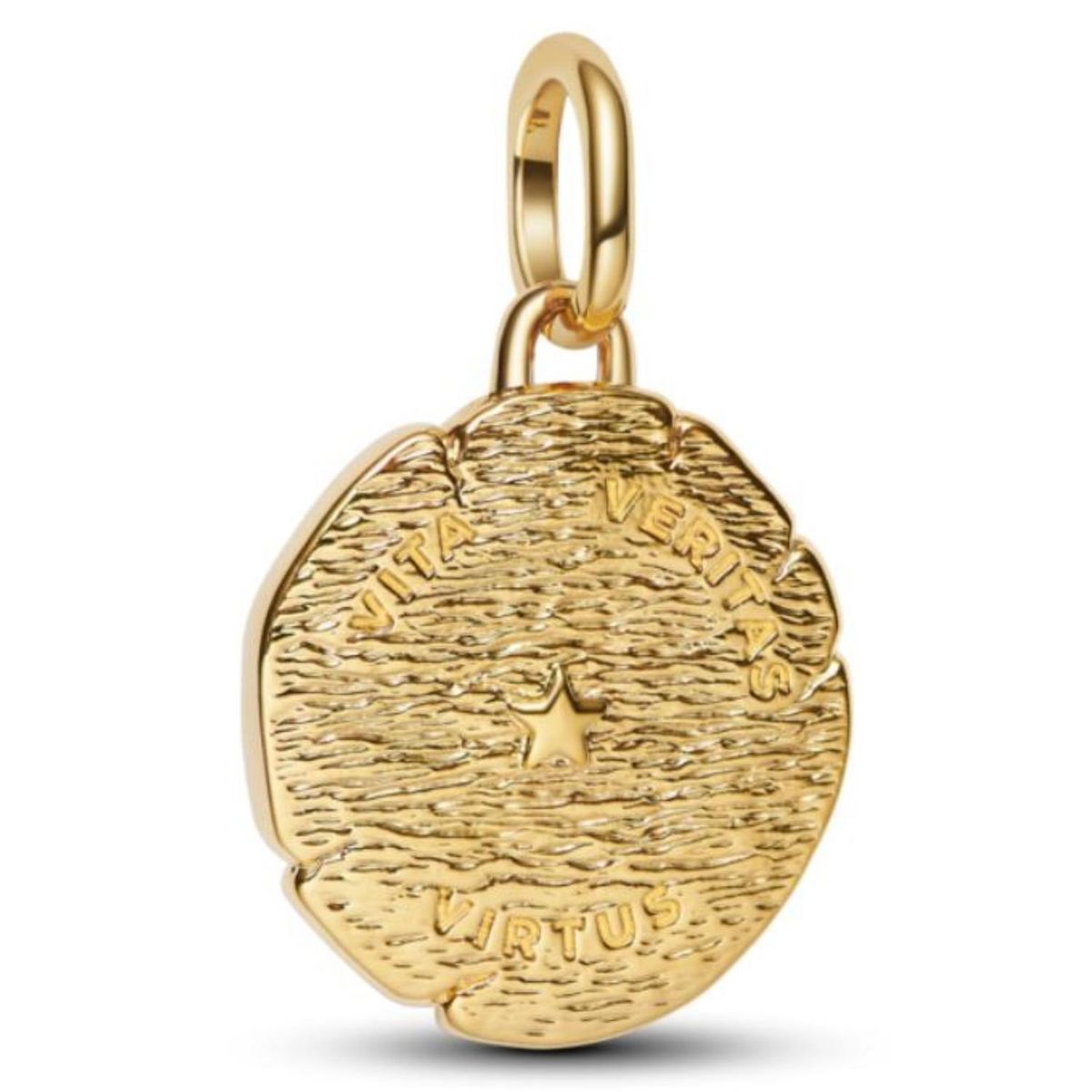 PANDORA - Charm Medallón León Recubrimiento en Oro 14K