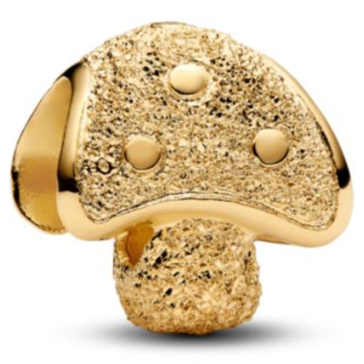 PANDORA - Mini Charm Hongo Con Textura Recubrimiento en Oro 14K