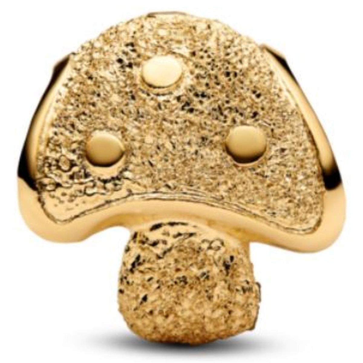 PANDORA - Mini Charm Hongo Con Textura Recubrimiento en Oro 14K