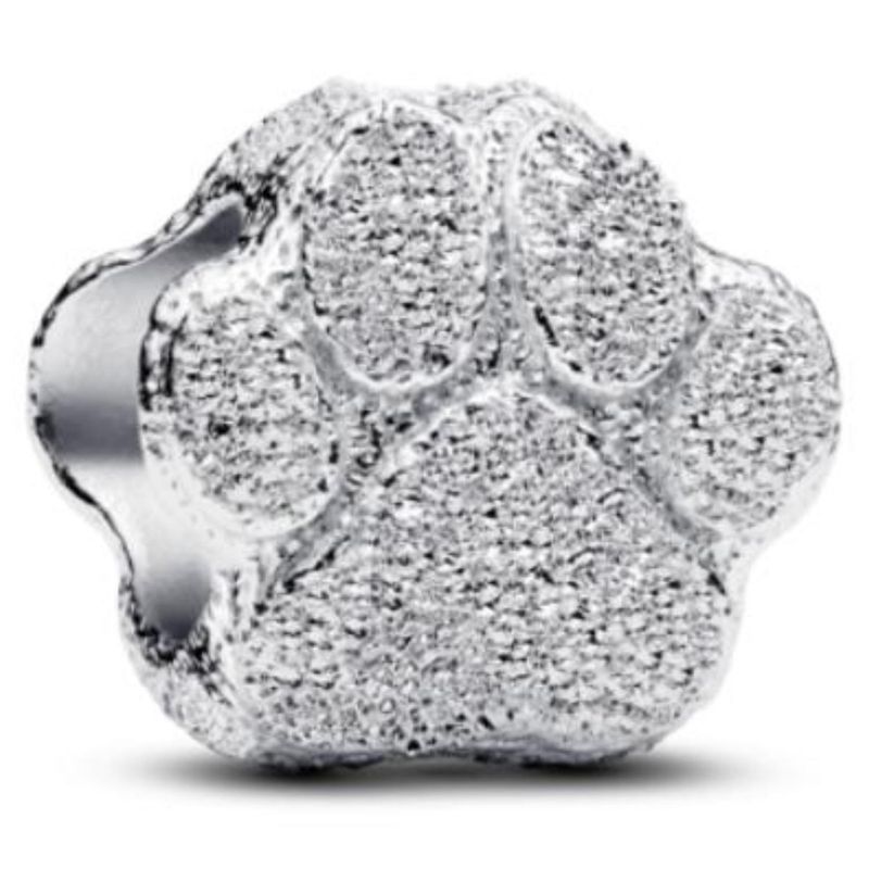 PANDORA - Mini Charm Patita Con Textura Pandora Plata Esterlina