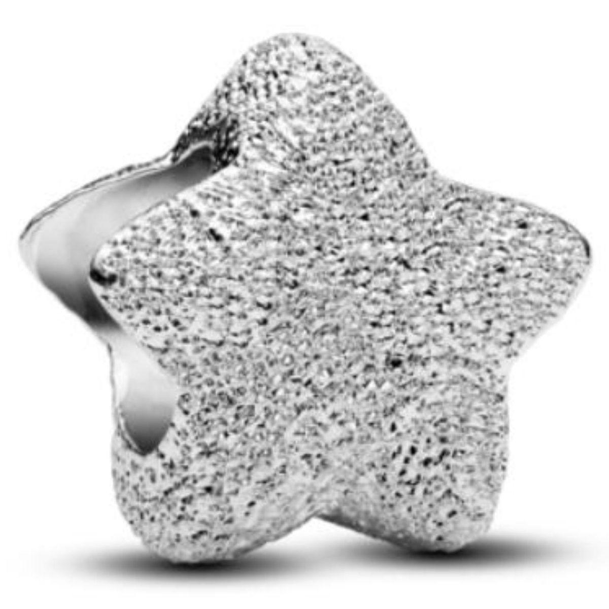 PANDORA - Mini Charm Estrella Con Textura Plateado Pandora Plata Esterlina