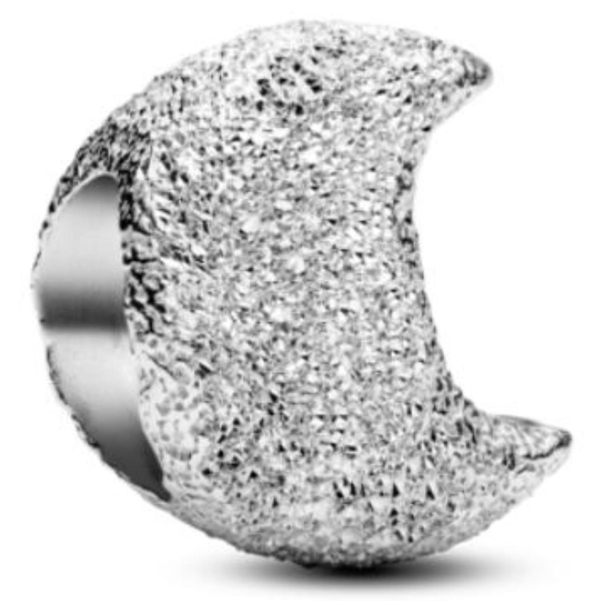 PANDORA - Mini Charm Luna Con Textura Pandora Plata Esterlina