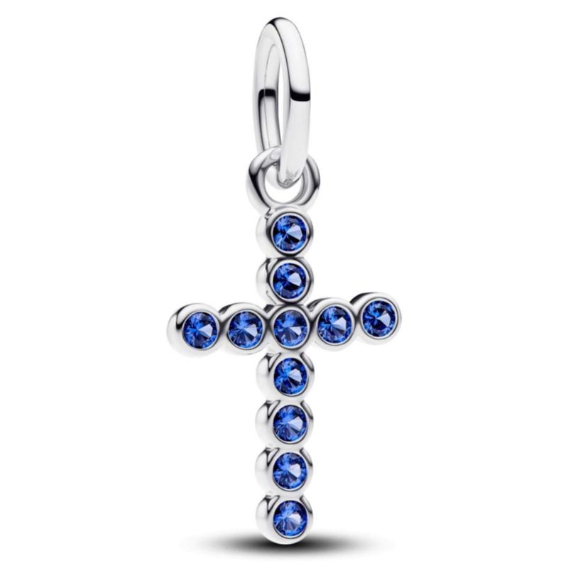 PANDORA - Charm Colgante Cruz Plateado Pandora Plata Esterlina