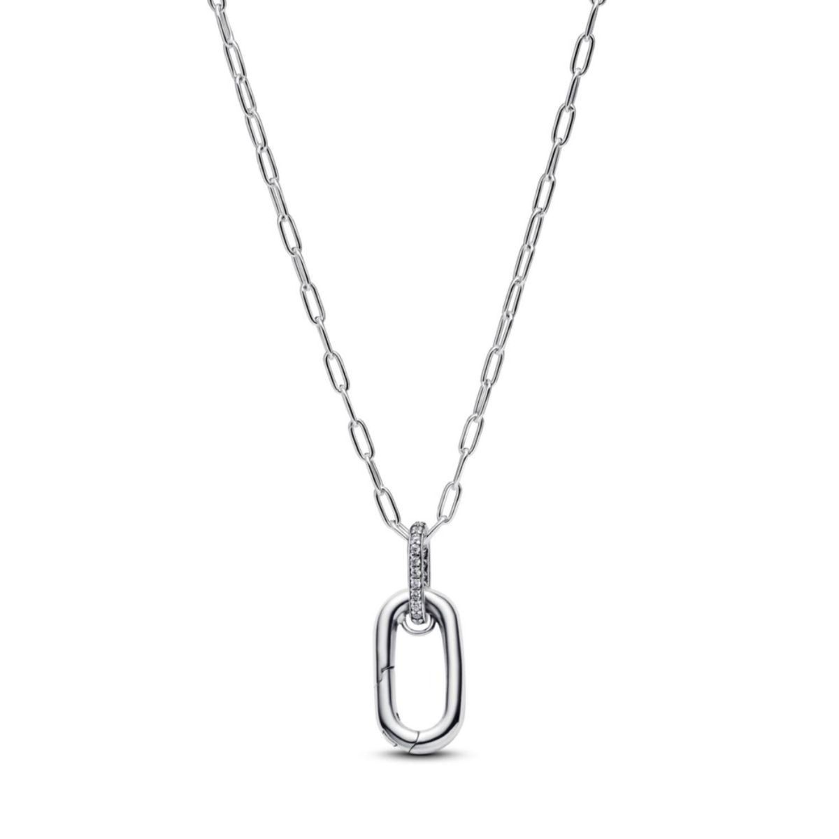 PANDORA - Collar Con Colgante Eslabón Que Se Puede Abrir Pandora Plata Esterlina