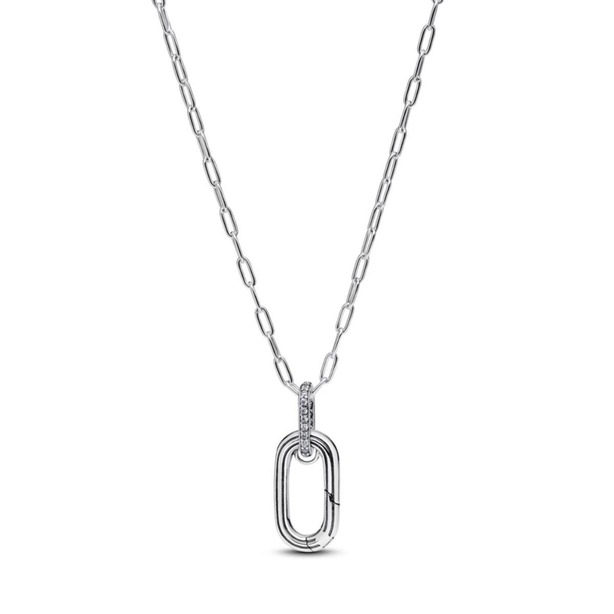 PANDORA - Collar Con Colgante Eslabón Que Se Puede Abrir Pandora Plata Esterlina