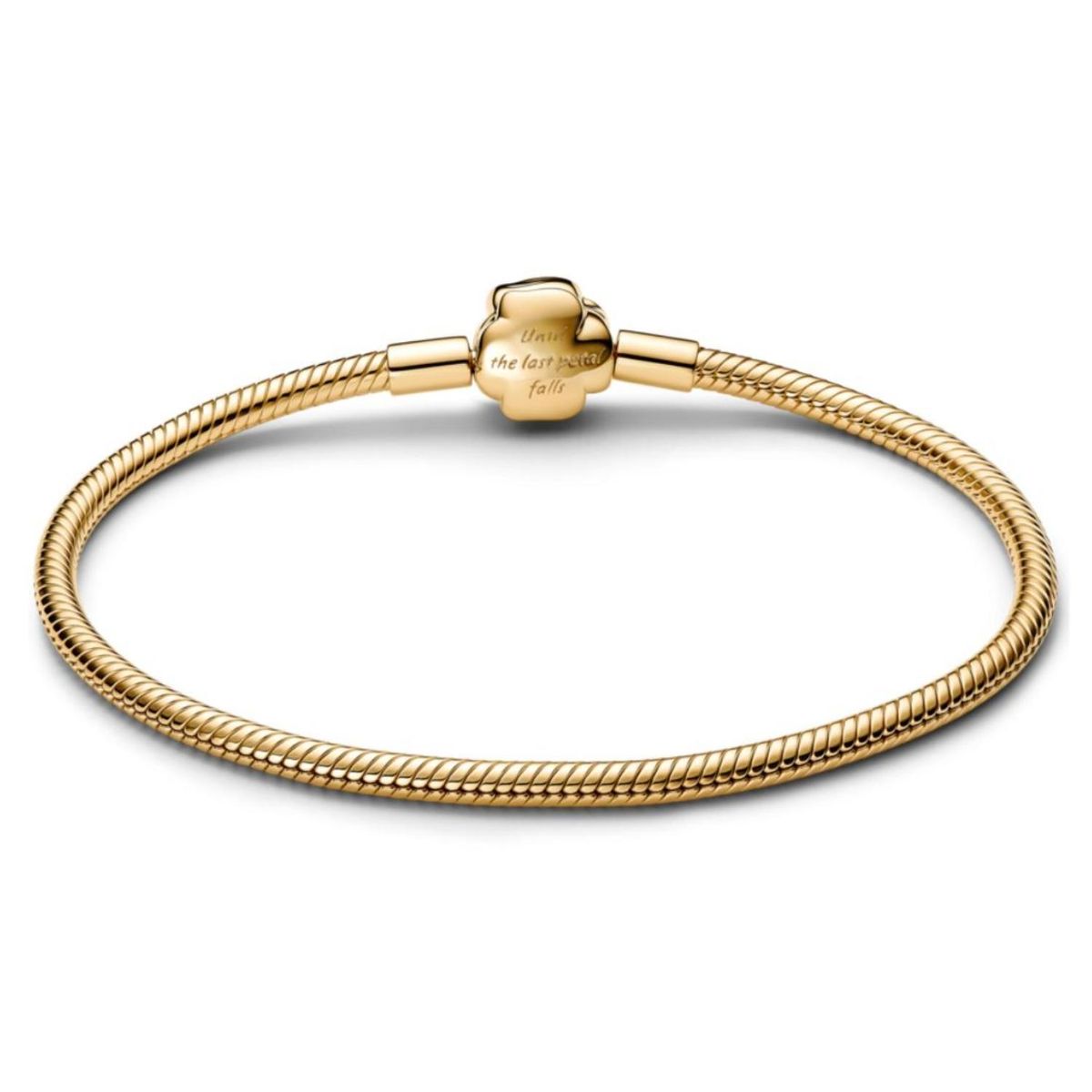 PANDORA - Brazalete De Cadena De Serpiente Rosa Encantada De La Bella y La Bestia De Disney Recubrimiento en Oro 14K