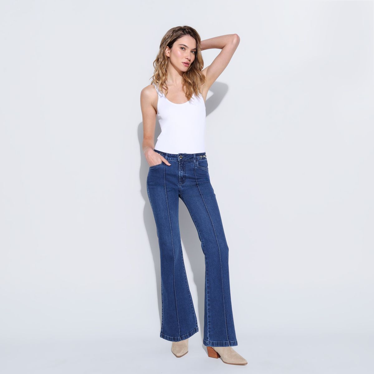 MOSSIMO - Jean Flare Mujer Tiro medio Mossimo
