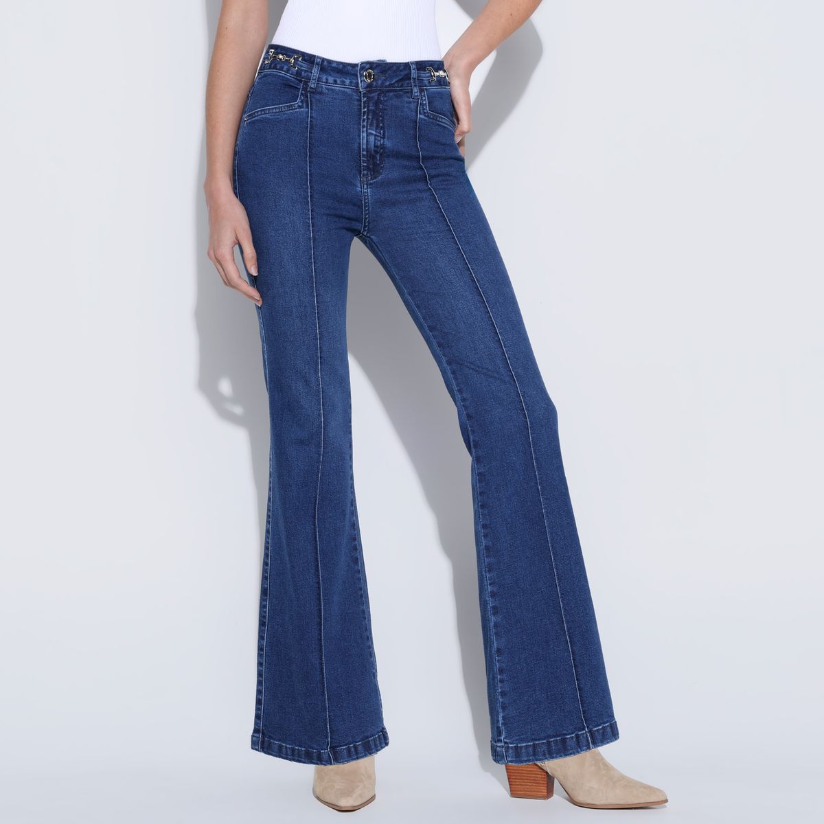 MOSSIMO - Jean Flare Mujer Tiro medio Mossimo
